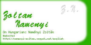 zoltan namenyi business card